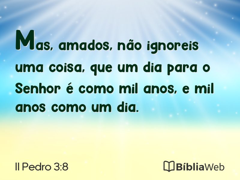 II Pedro 3:8 em imagem para compartilhar
