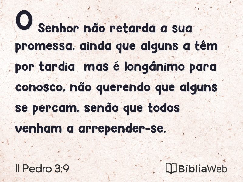 II Pedro 3:9 em imagem para compartilhar