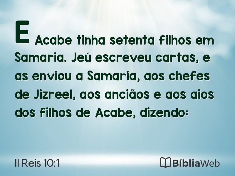 II Reis 10:1 em imagem para compartilhar
