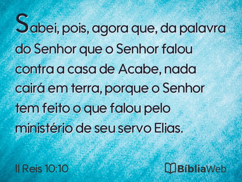 II Reis 10:10 em imagem para compartilhar