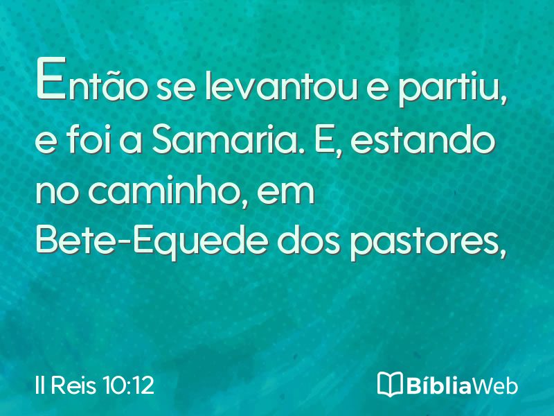 II Reis 10:12 em imagem para compartilhar