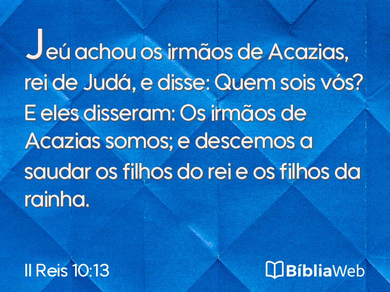 II Reis 10:13 em imagem para compartilhar