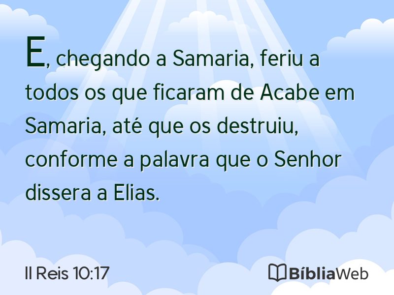 II Reis 10:17 em imagem para compartilhar