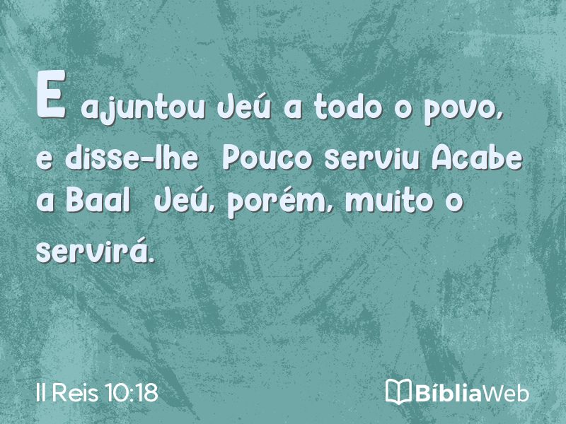 II Reis 10:18 em imagem para compartilhar