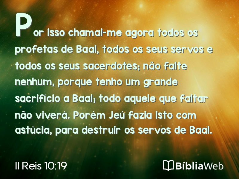 II Reis 10:19 em imagem para compartilhar