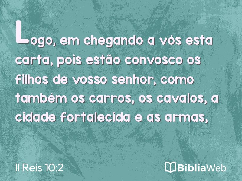 II Reis 10:2 em imagem para compartilhar