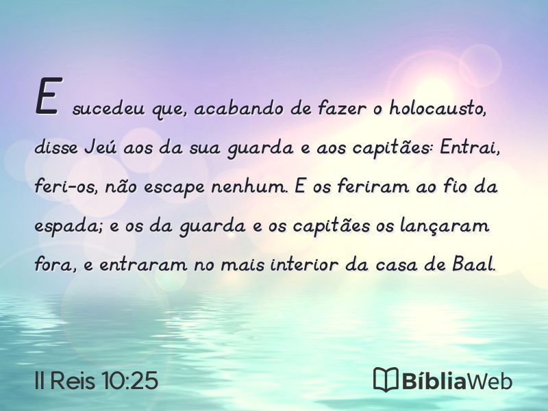 II Reis 10:25 em imagem para compartilhar