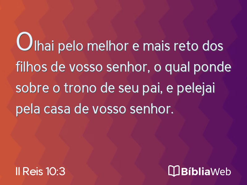 II Reis 10:3 em imagem para compartilhar