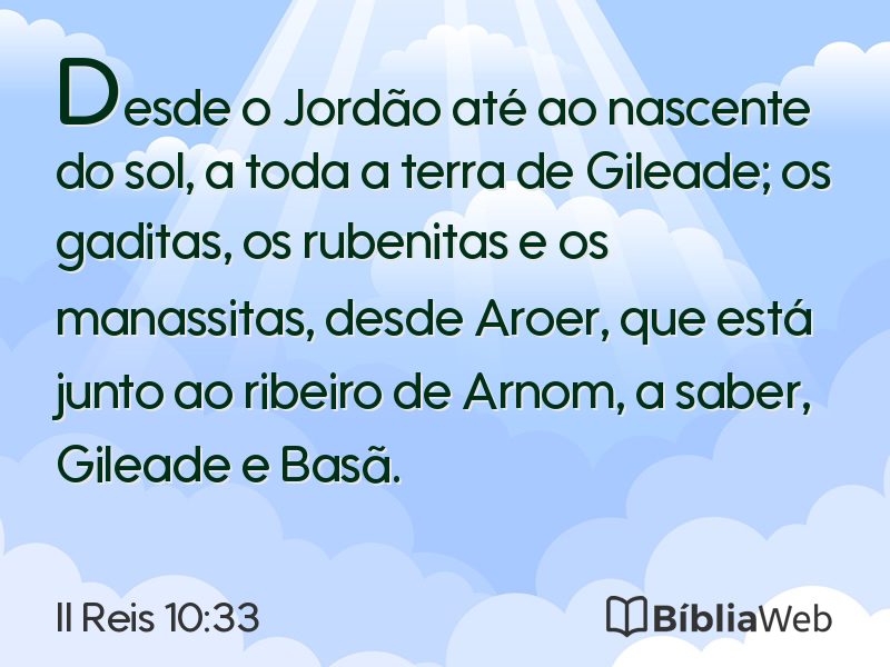 II Reis 10:33 em imagem para compartilhar