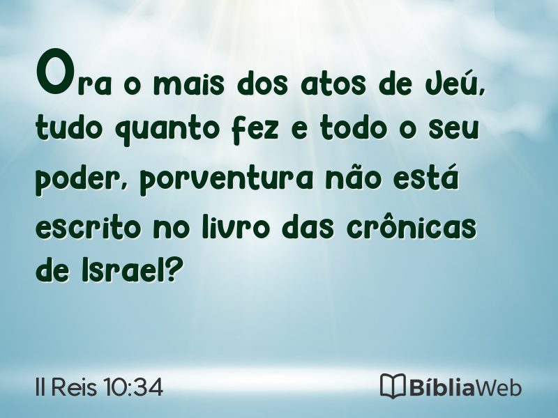 II Reis 10:34 em imagem para compartilhar