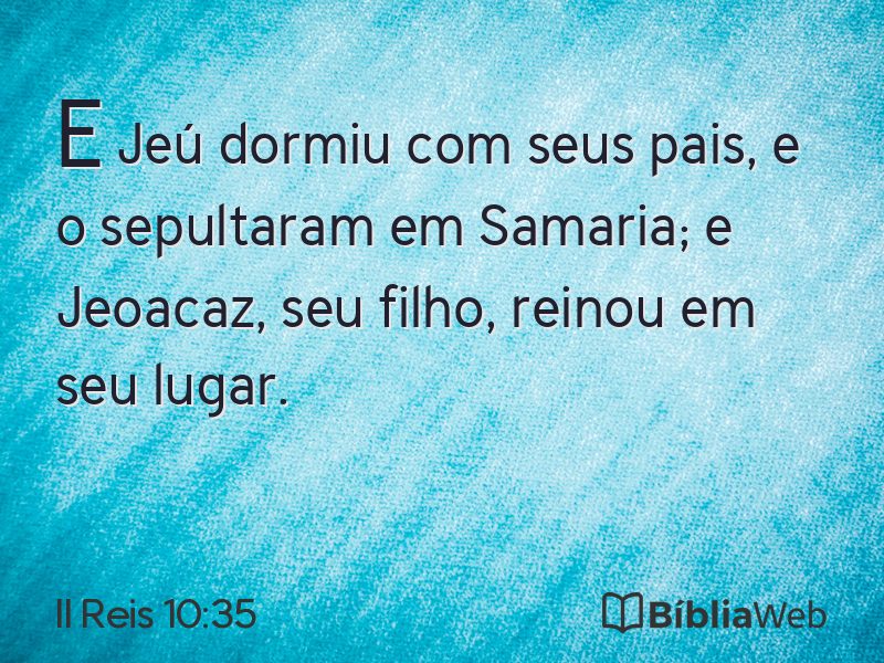 II Reis 10:35 em imagem para compartilhar