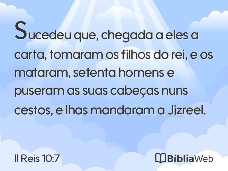 II Reis 10:7 em imagem para compartilhar