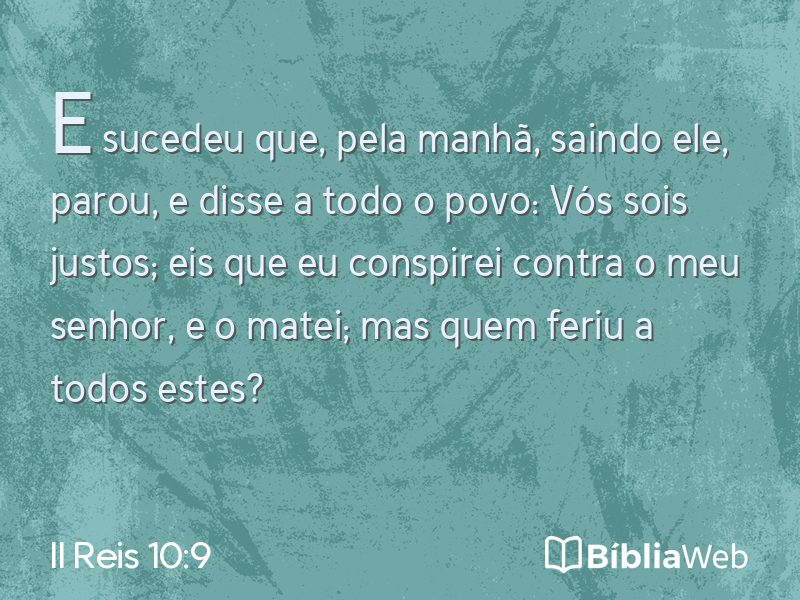 II Reis 10:9 em imagem para compartilhar