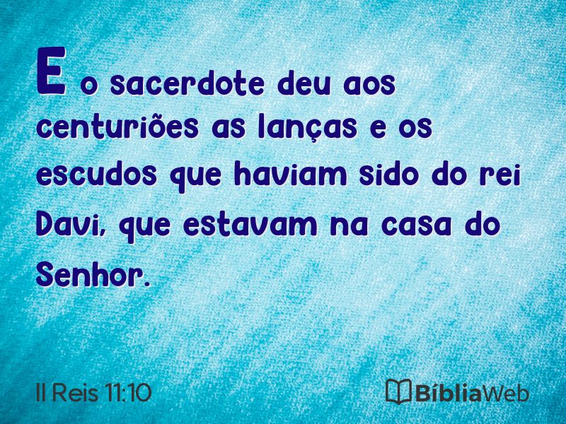 II Reis 11:10 em imagem para compartilhar
