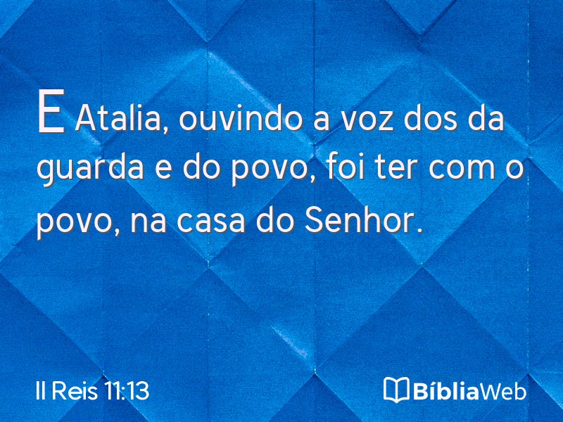 II Reis 11:13 em imagem para compartilhar