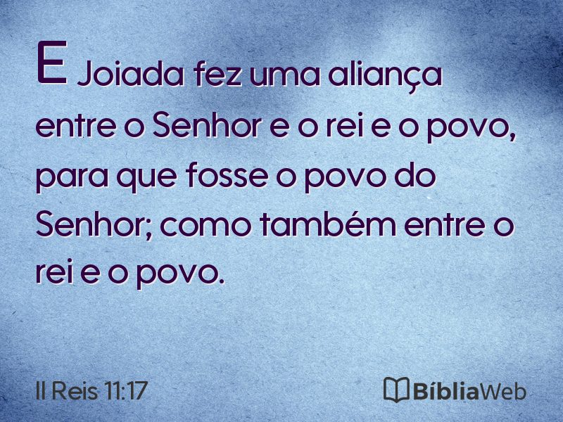 II Reis 11:17 em imagem para compartilhar