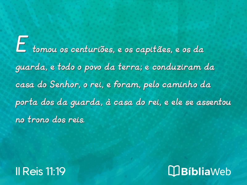 II Reis 11:19 em imagem para compartilhar