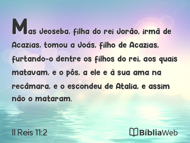 II Reis 11:2 em imagem para compartilhar
