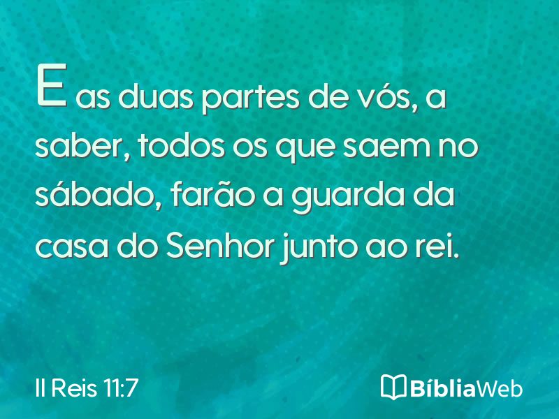 II Reis 11:7 em imagem para compartilhar