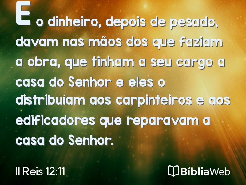 II Reis 12:11 em imagem para compartilhar