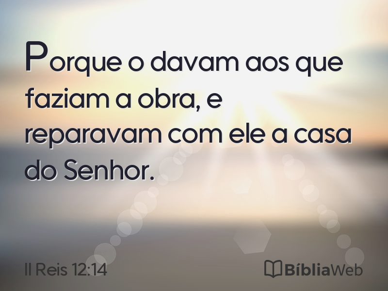 II Reis 12:14 em imagem para compartilhar
