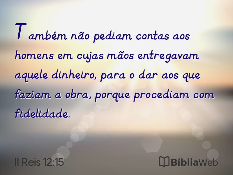 II Reis 12:15 em imagem para compartilhar