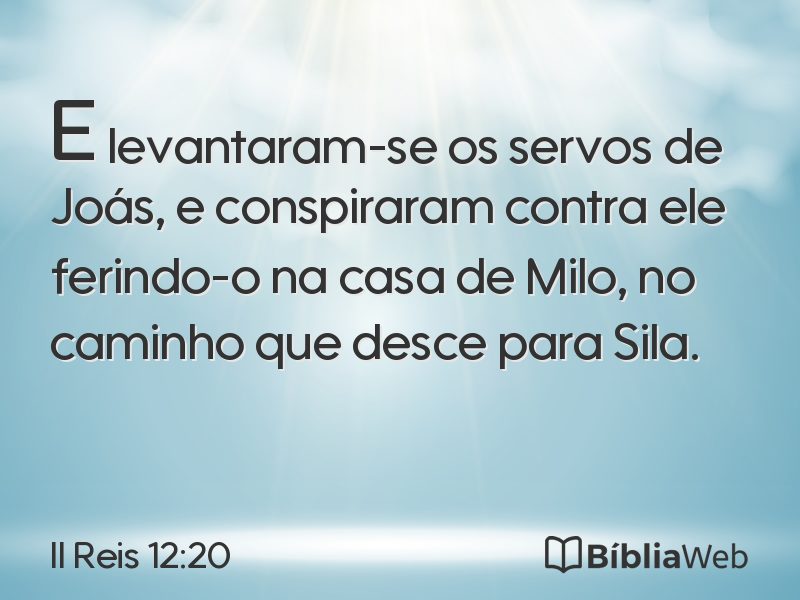 II Reis 12:20 em imagem para compartilhar
