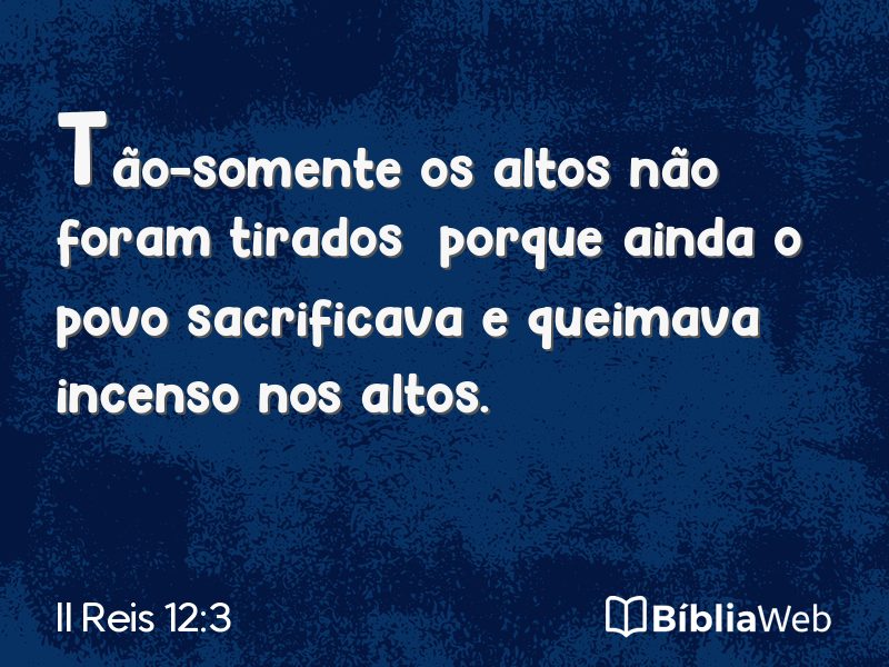 II Reis 12:3 em imagem para compartilhar