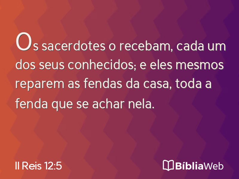 II Reis 12:5 em imagem para compartilhar