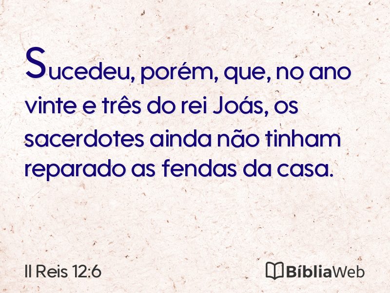 II Reis 12:6 em imagem para compartilhar