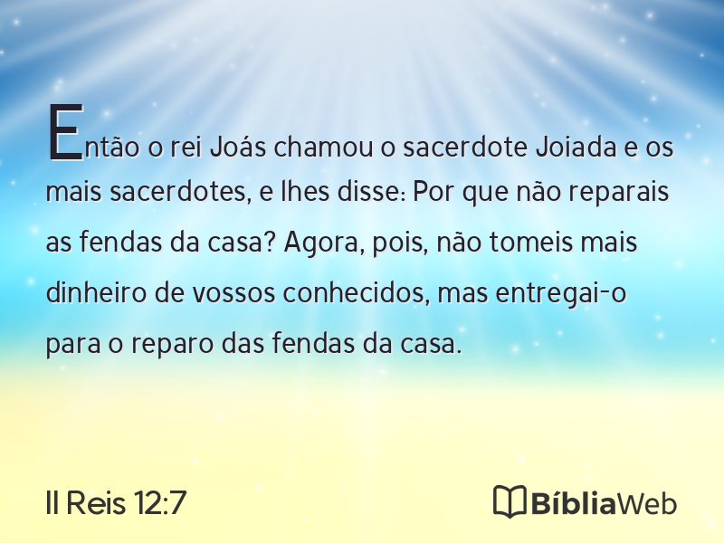 II Reis 12:7 em imagem para compartilhar