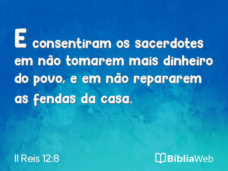 II Reis 12:8 em imagem para compartilhar