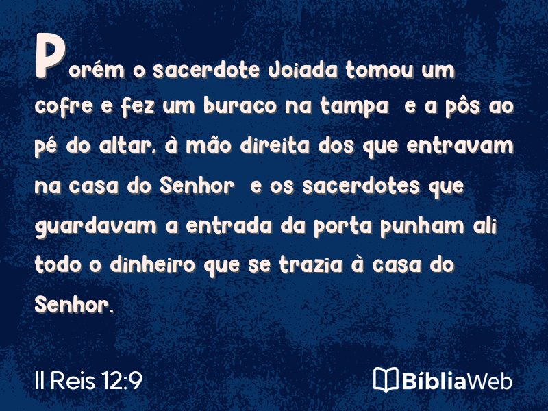 II Reis 12:9 em imagem para compartilhar