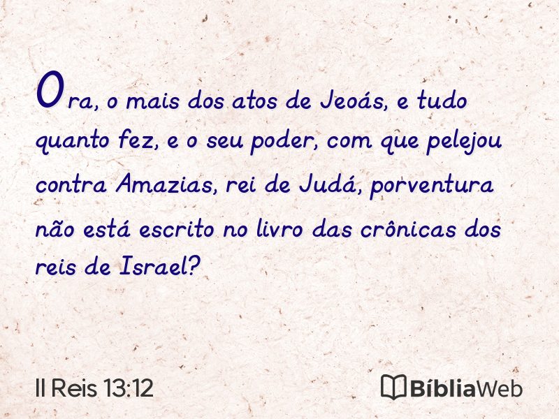 II Reis 13:12 em imagem para compartilhar