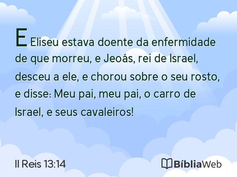 II Reis 13:14 em imagem para compartilhar