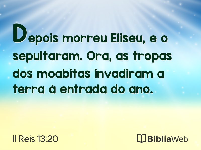 II Reis 13:20 em imagem para compartilhar