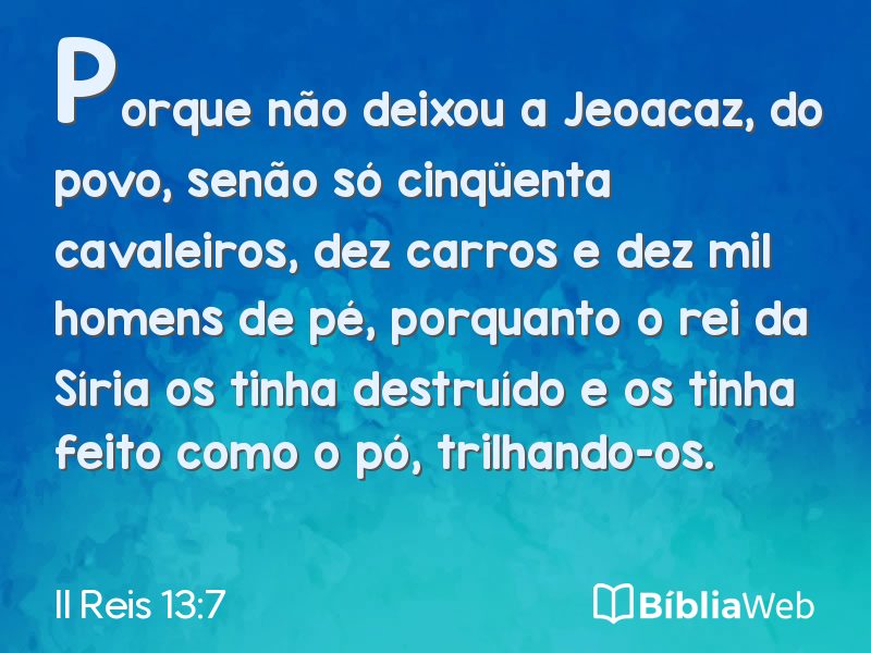 II Reis 13:7 em imagem para compartilhar