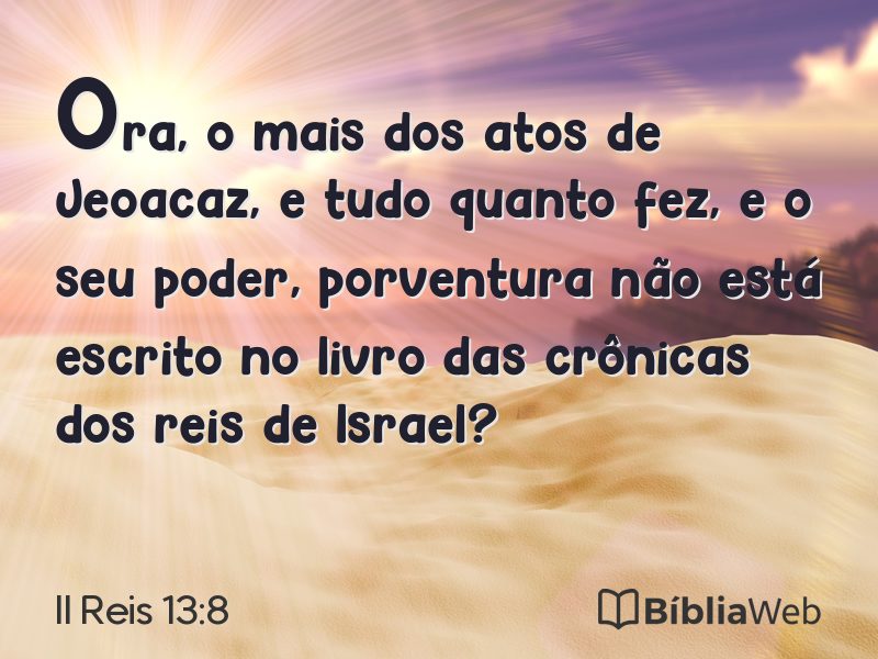 II Reis 13:8 em imagem para compartilhar
