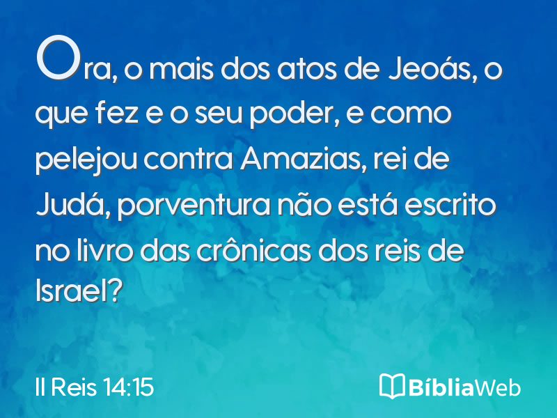 II Reis 14:15 em imagem para compartilhar
