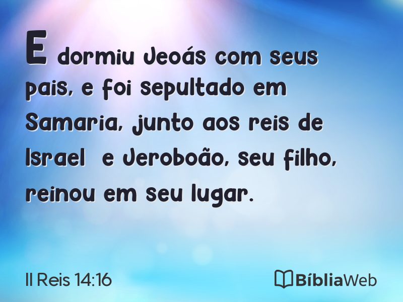 II Reis 14:16 em imagem para compartilhar