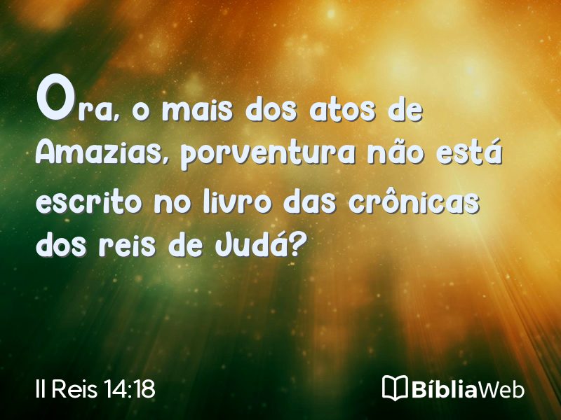 II Reis 14:18 em imagem para compartilhar
