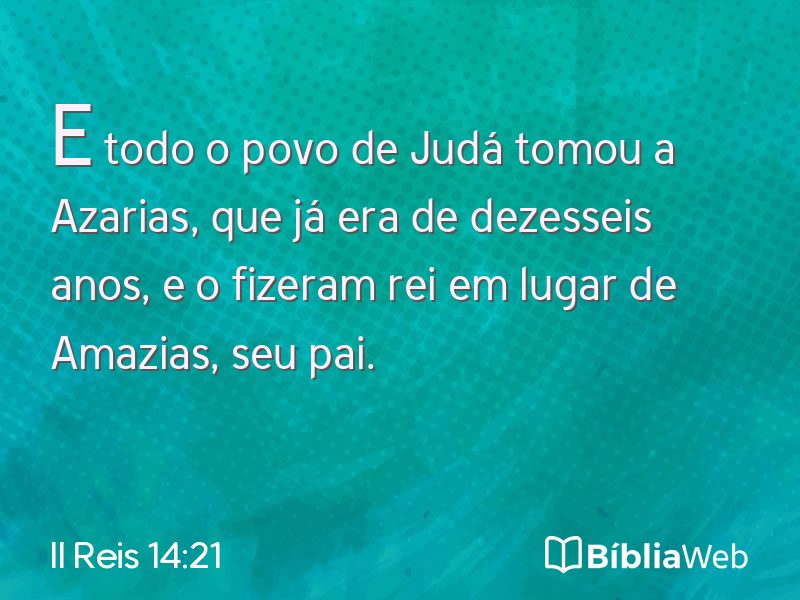 II Reis 14:21 em imagem para compartilhar