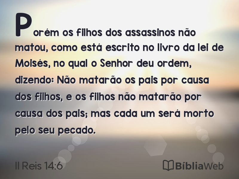 II Reis 14:6 em imagem para compartilhar