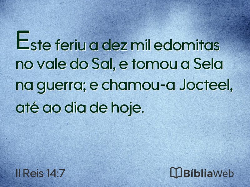 II Reis 14:7 em imagem para compartilhar