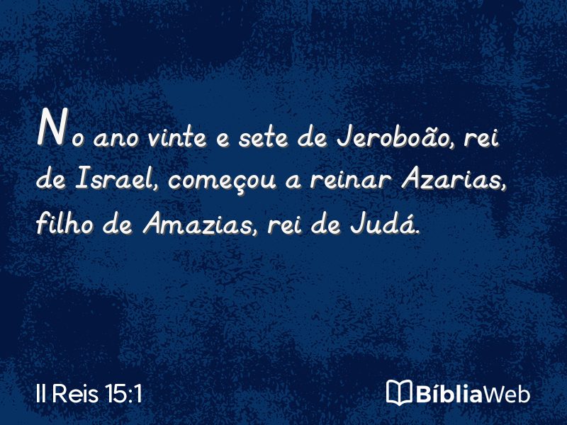II Reis 15:1 em imagem para compartilhar
