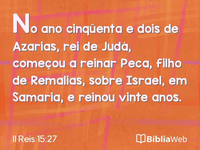 II Reis 15:27 em imagem para compartilhar
