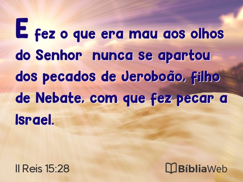 II Reis 15:28 em imagem para compartilhar