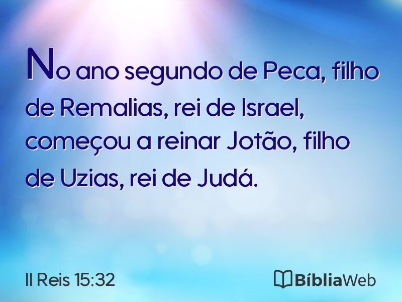 II Reis 15:32 em imagem para compartilhar