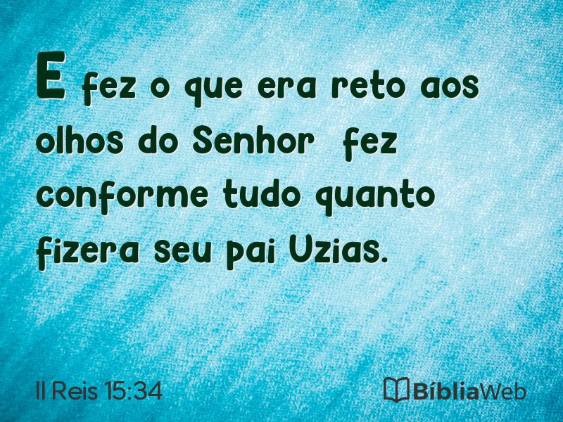 II Reis 15:34 em imagem para compartilhar