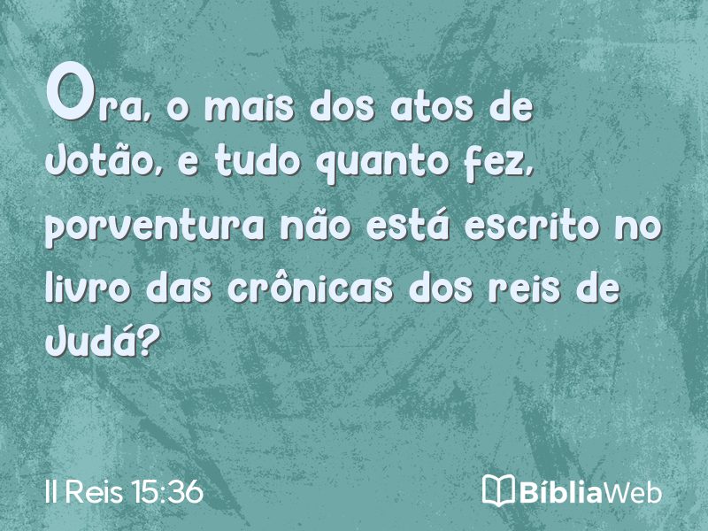 II Reis 15:36 em imagem para compartilhar